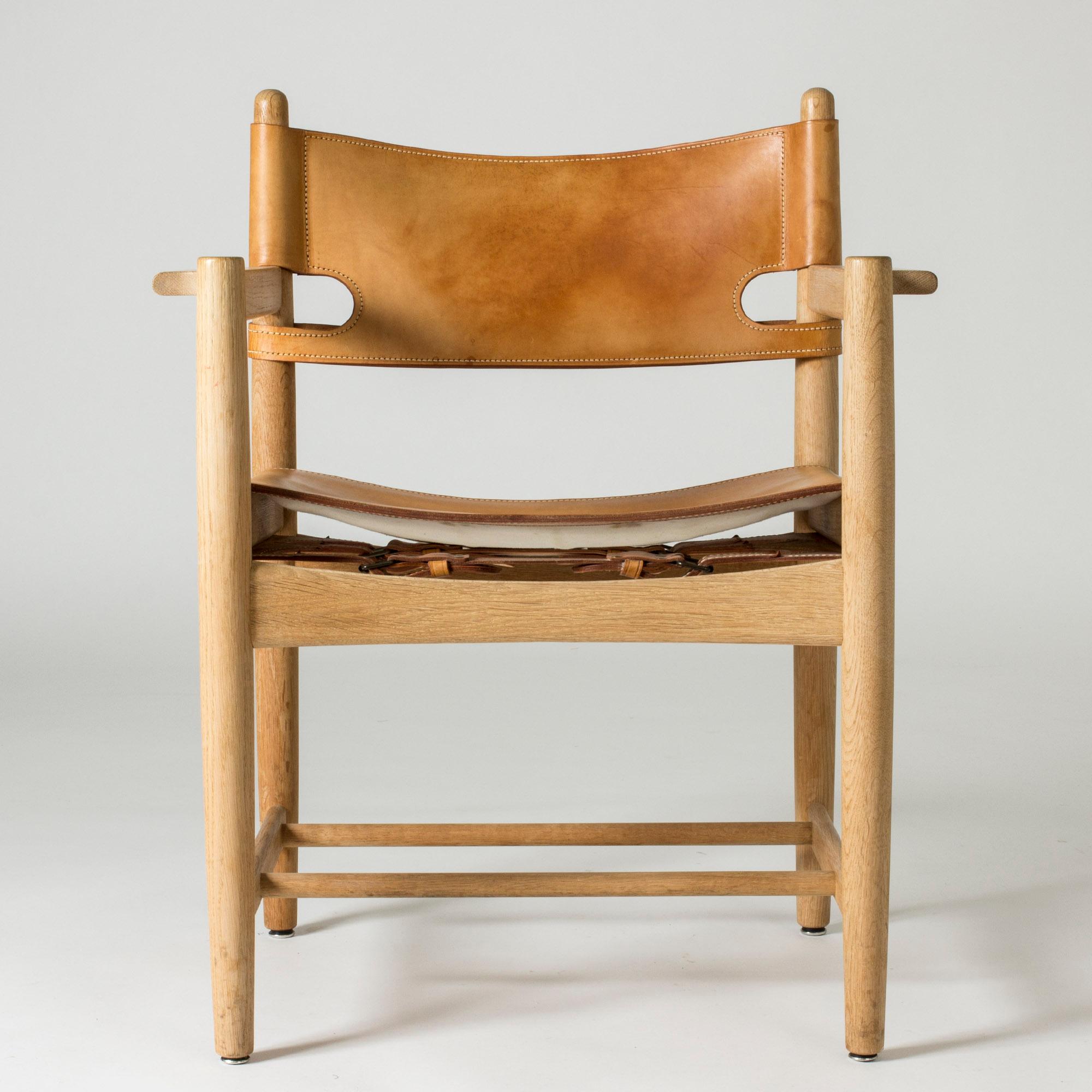 Mid-20th Century Pair of Midcentury Hunting Chairs by Børge Mogensen, Fredericia, Denmark, 1960s