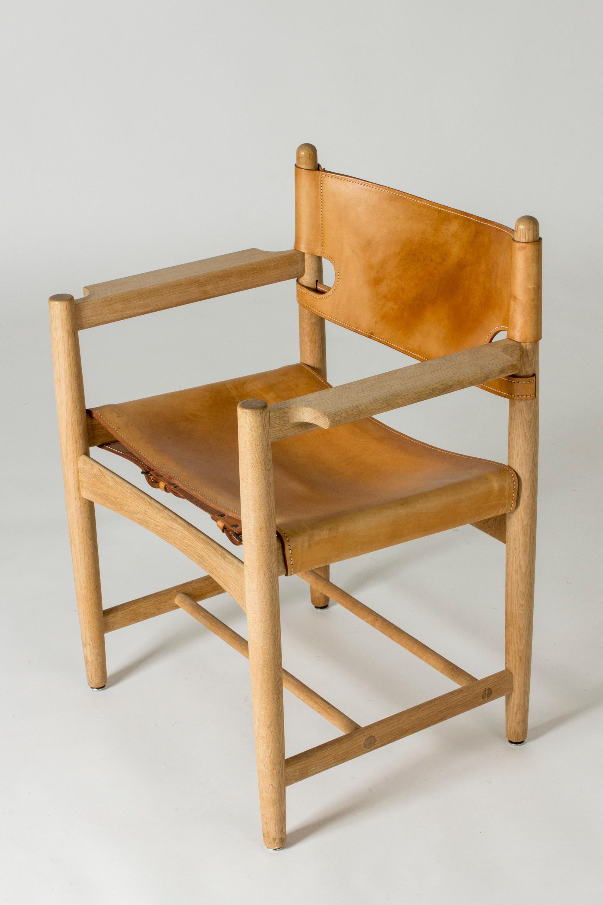 Pair of Midcentury Hunting Chairs by Børge Mogensen, Fredericia, Denmark, 1960s 1
