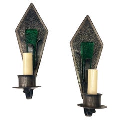 Pair of Midcentury Iron Sconces