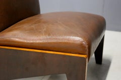 Pair of Midcentury Italian Armchairs Attributed to Lina Bo Bardi in Walnut 1950s