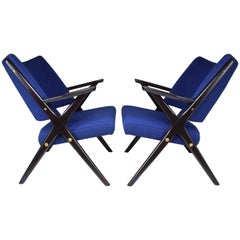 Pair of Midcentury Italian Armchairs by Dal Vera, 1950s