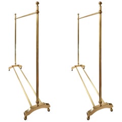 Pair of Midcentury Italian Brass Coat/Clothes Rack Stand