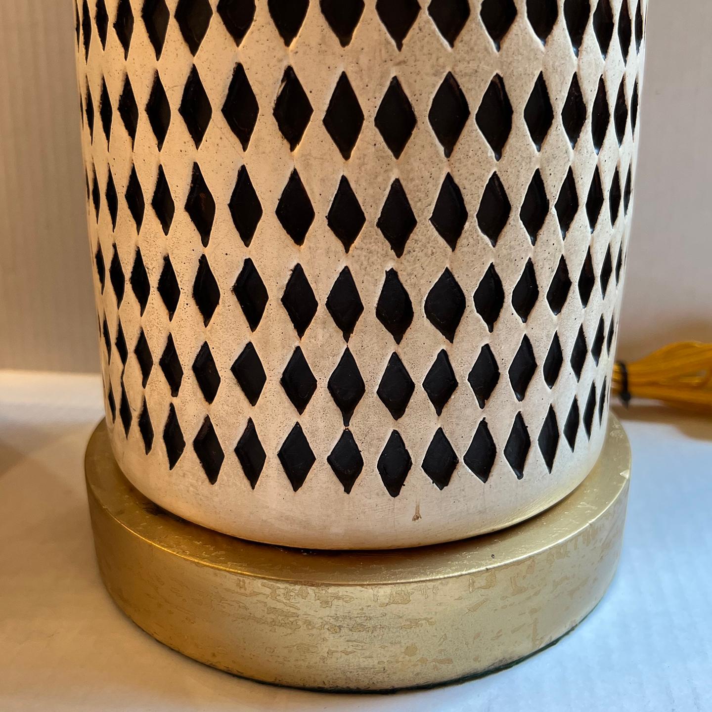 Mid-20th Century Pair of Midcentury Italian Ceramic Lamps For Sale