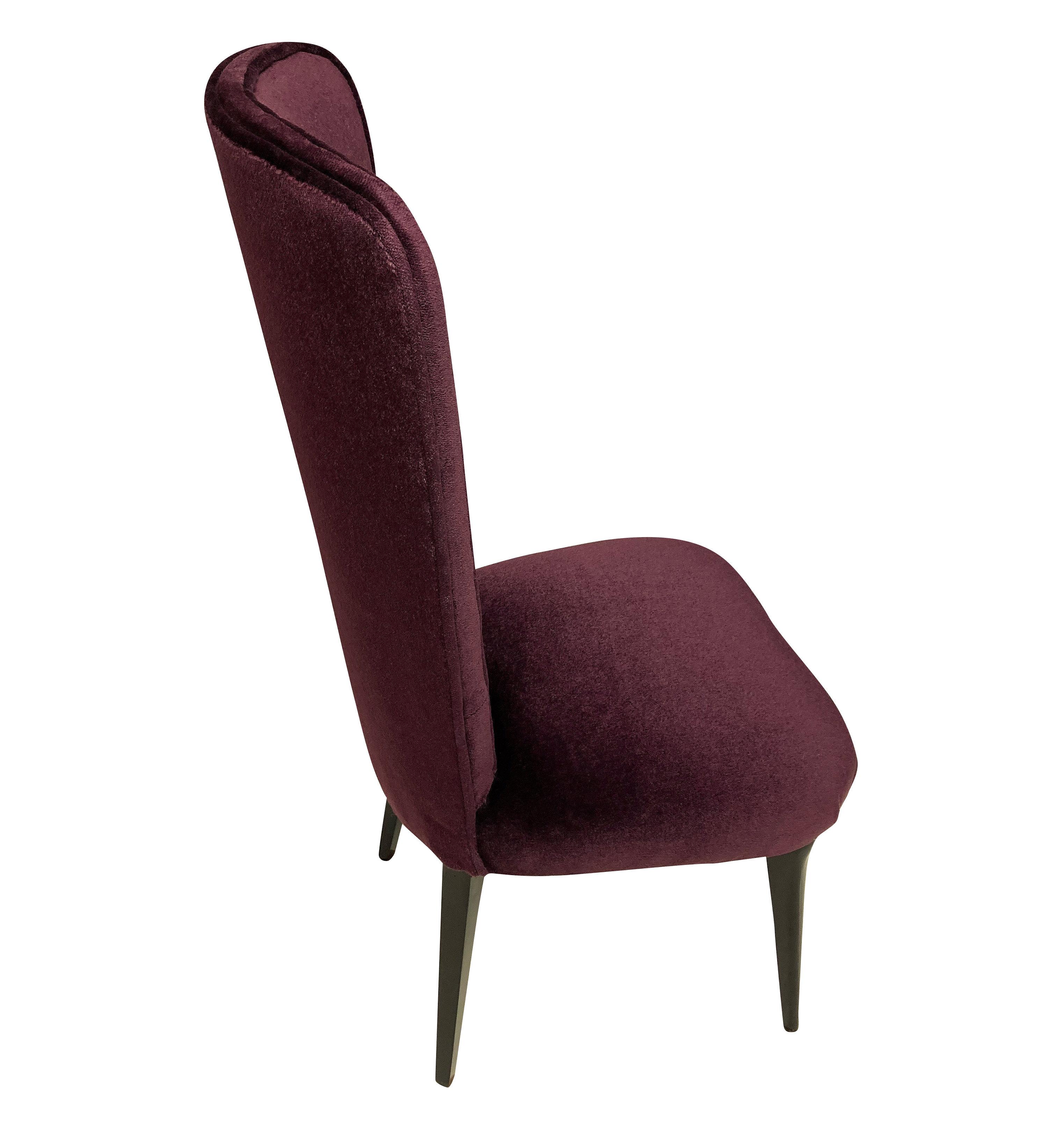 Beech Pair of Midcentury Italian Hall Chairs