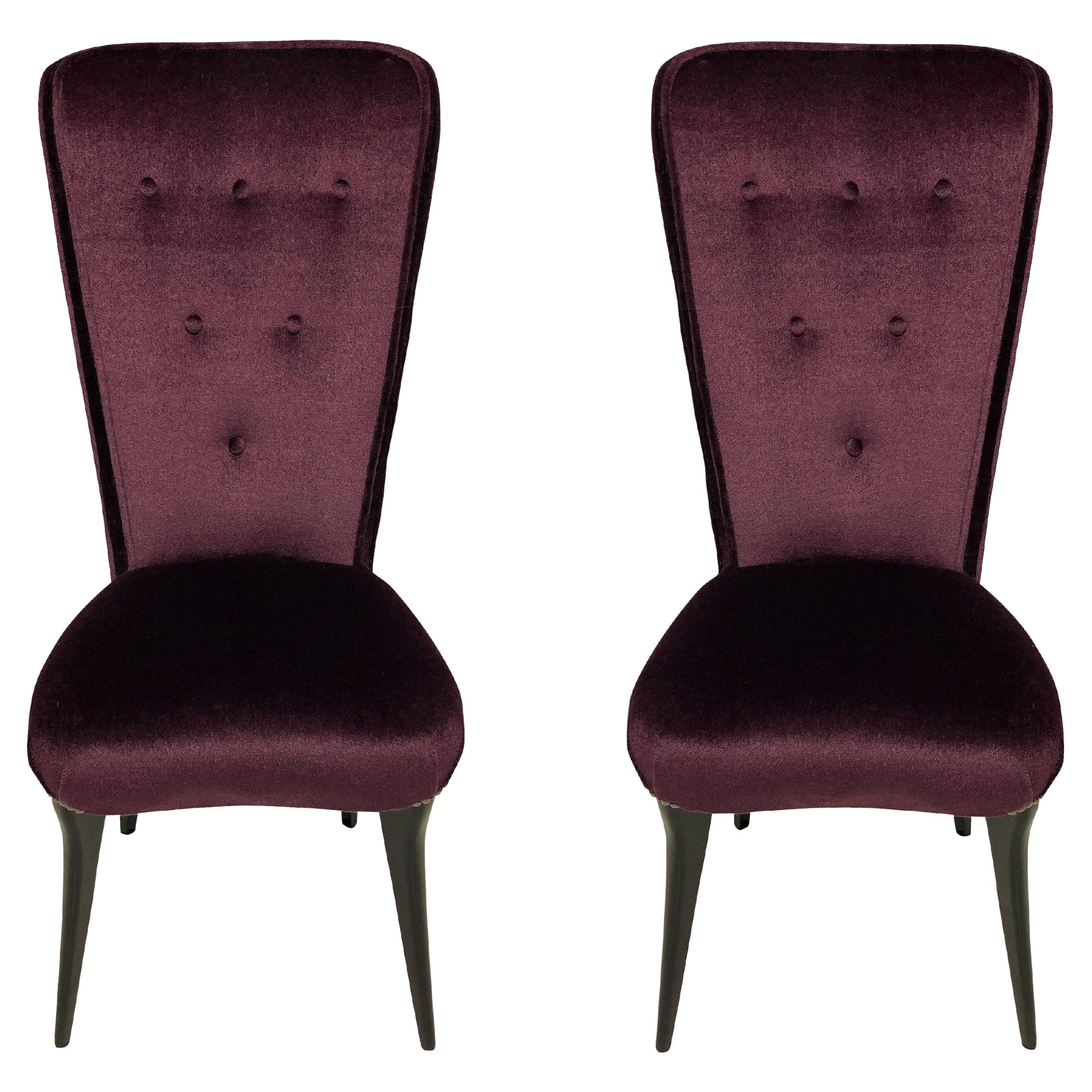 Pair of Midcentury Italian Hall Chairs