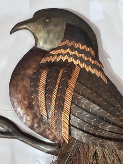 Pair of Midcentury Italian Hammered Metal Birds