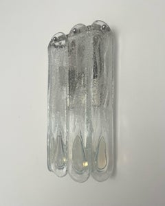 Coppia di appliques di Murano iridescenti del Medioevo italiano di Mazzega Murano, anni '70