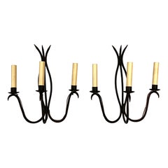 Pair of Midcentury Italian Iron Sconces
