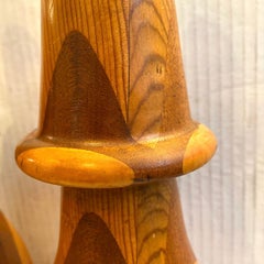 Pair of Mid-Century Italian Marquetry Table Lamps