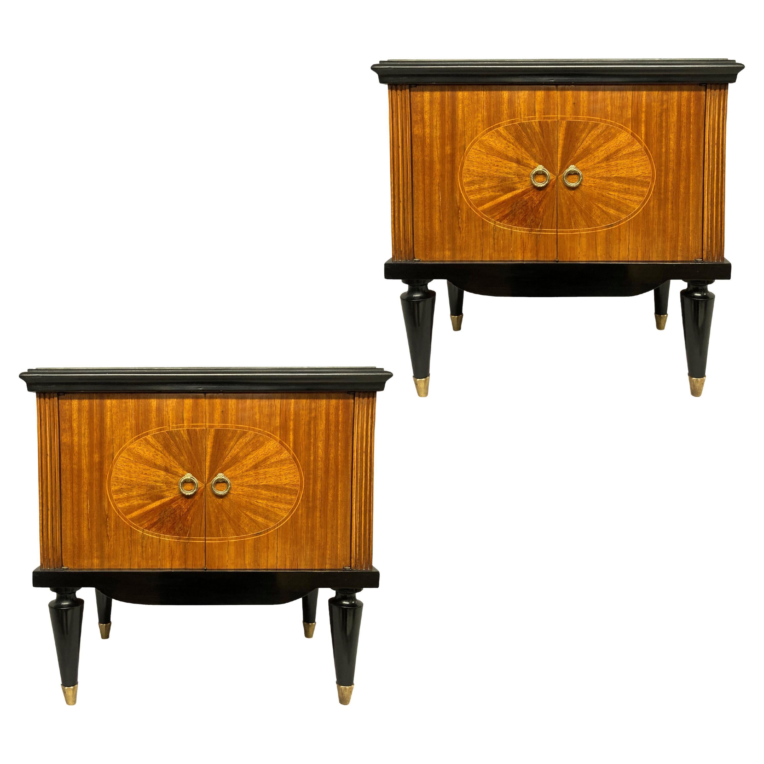 Pair Of Midcentury Italian Night Stands For Sale