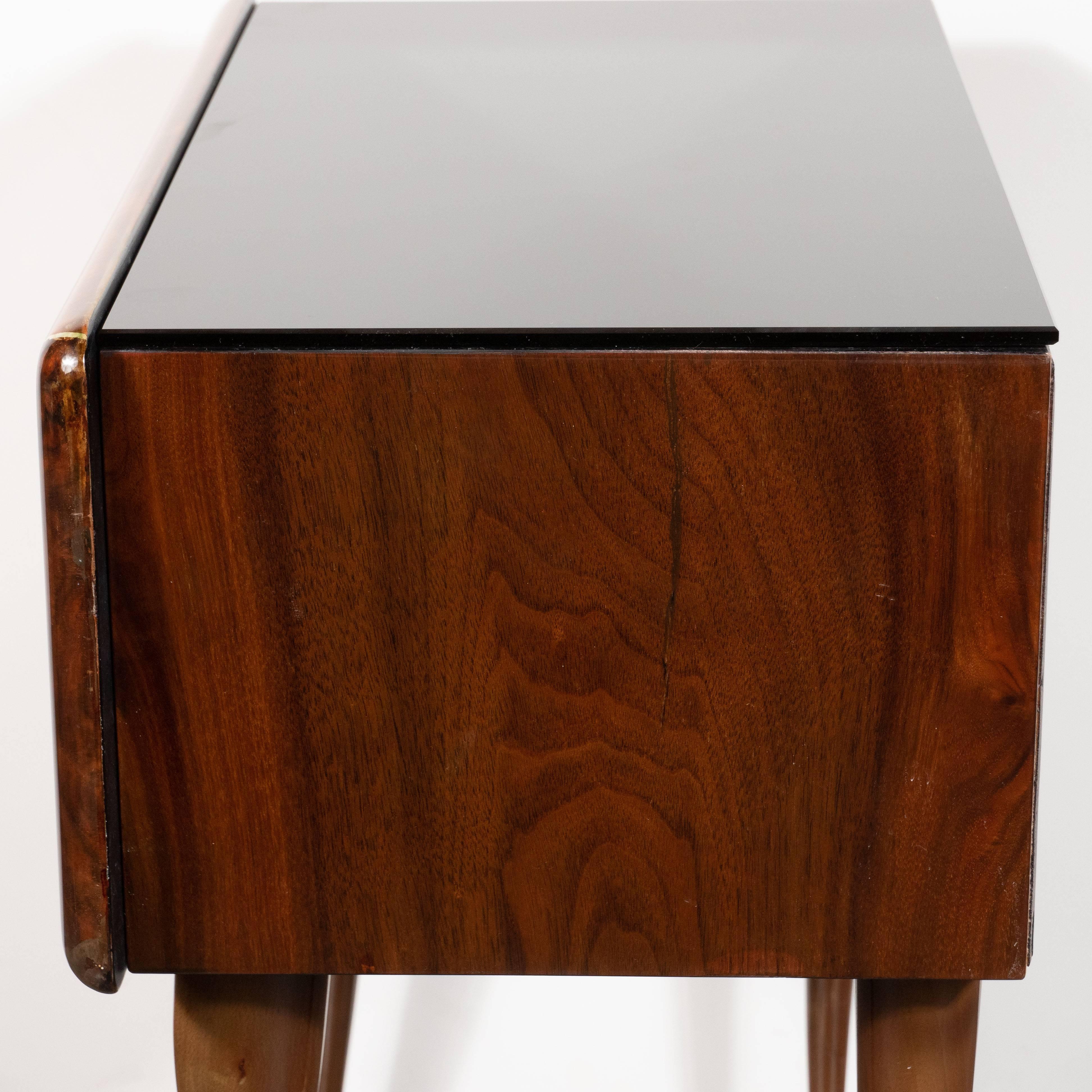 Pair of Midcentury Italian Nightstands/End Tables in Exotic Bookmatched Wood 5