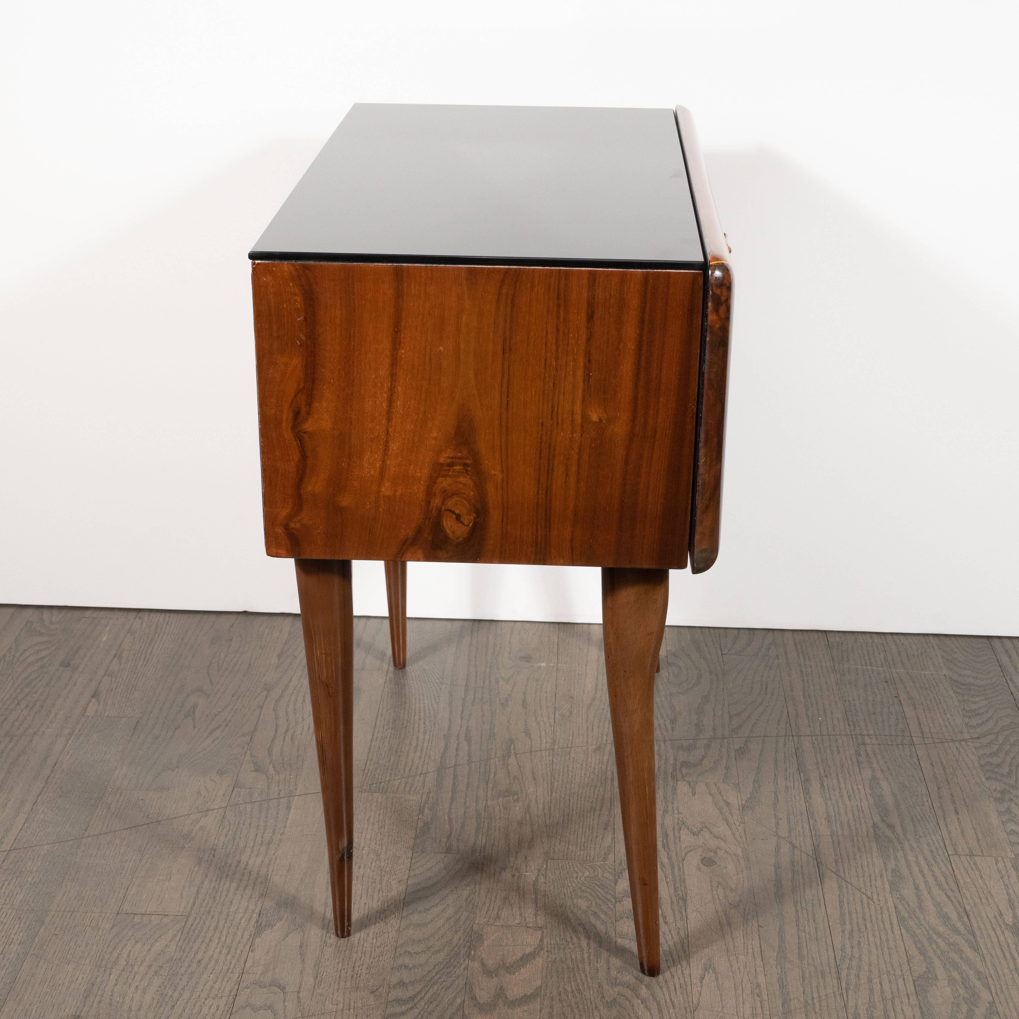 Pair of Midcentury Italian Nightstands/End Tables in Exotic Bookmatched Wood 3