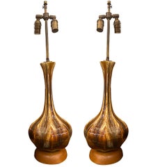 Pair of Midcentury Italian Porcelain Lamps