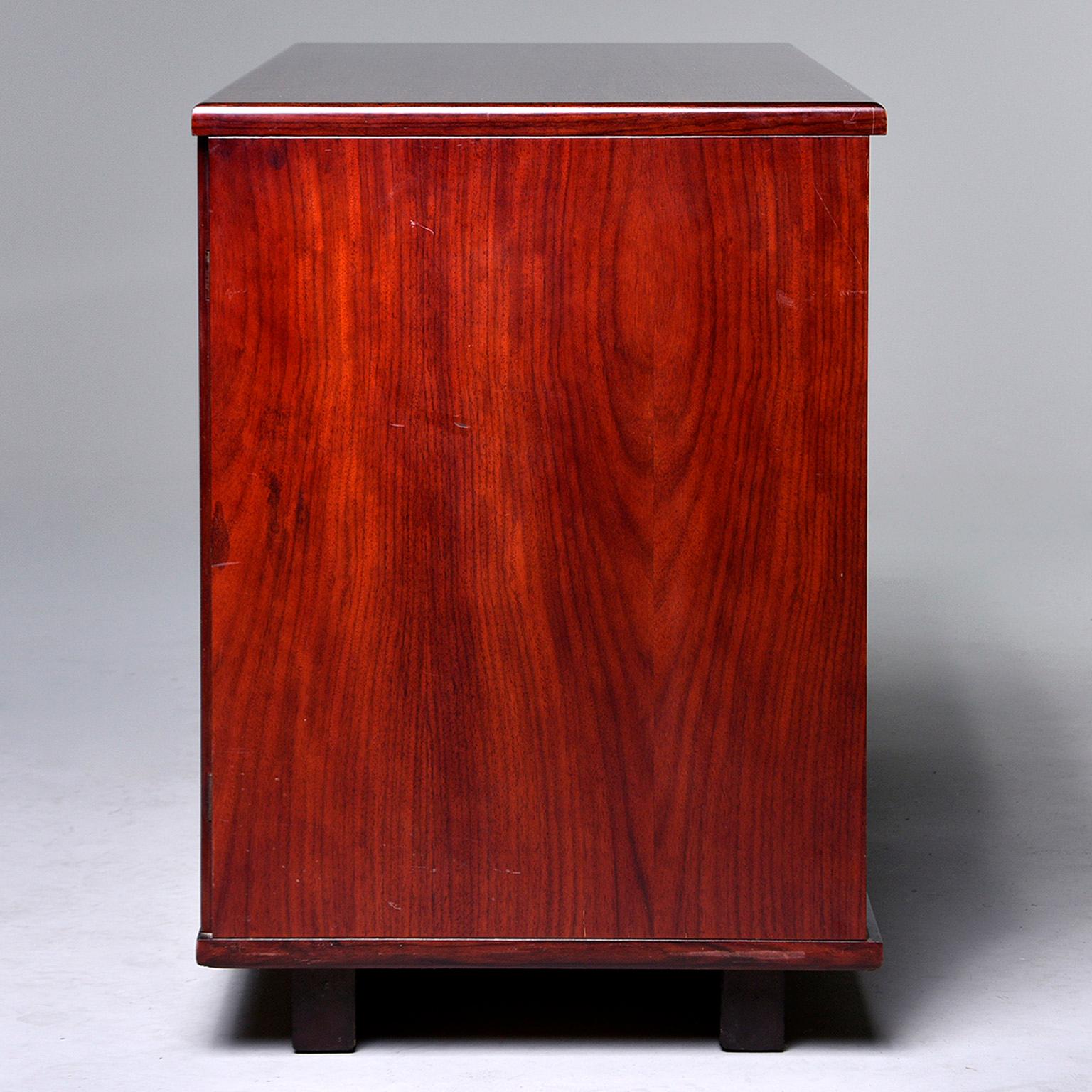 Pair of Midcentury Italian Rosewood Cabinets With Ebony Detailing For Sale 9