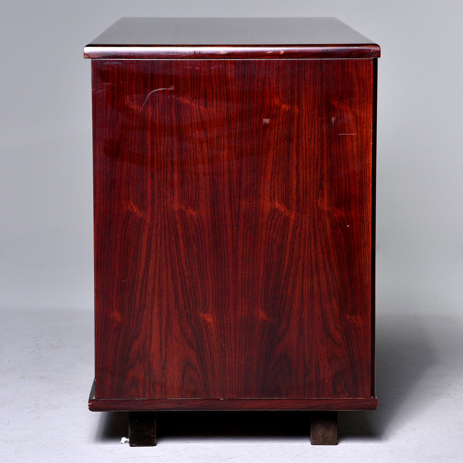 Pair of Midcentury Italian Rosewood Cabinets With Ebony Detailing For Sale 11