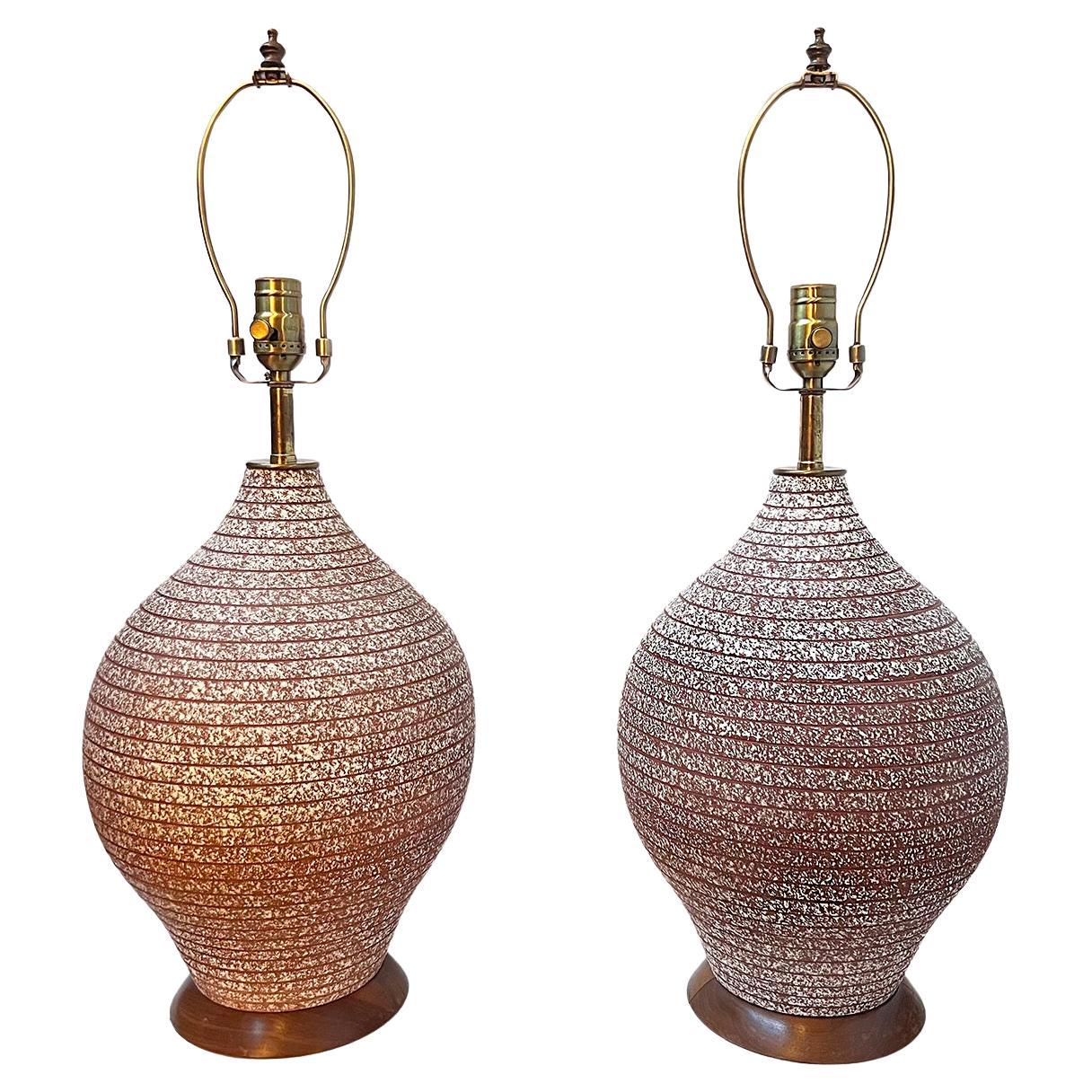 Pair of Midcentury Italian Table Lamps For Sale