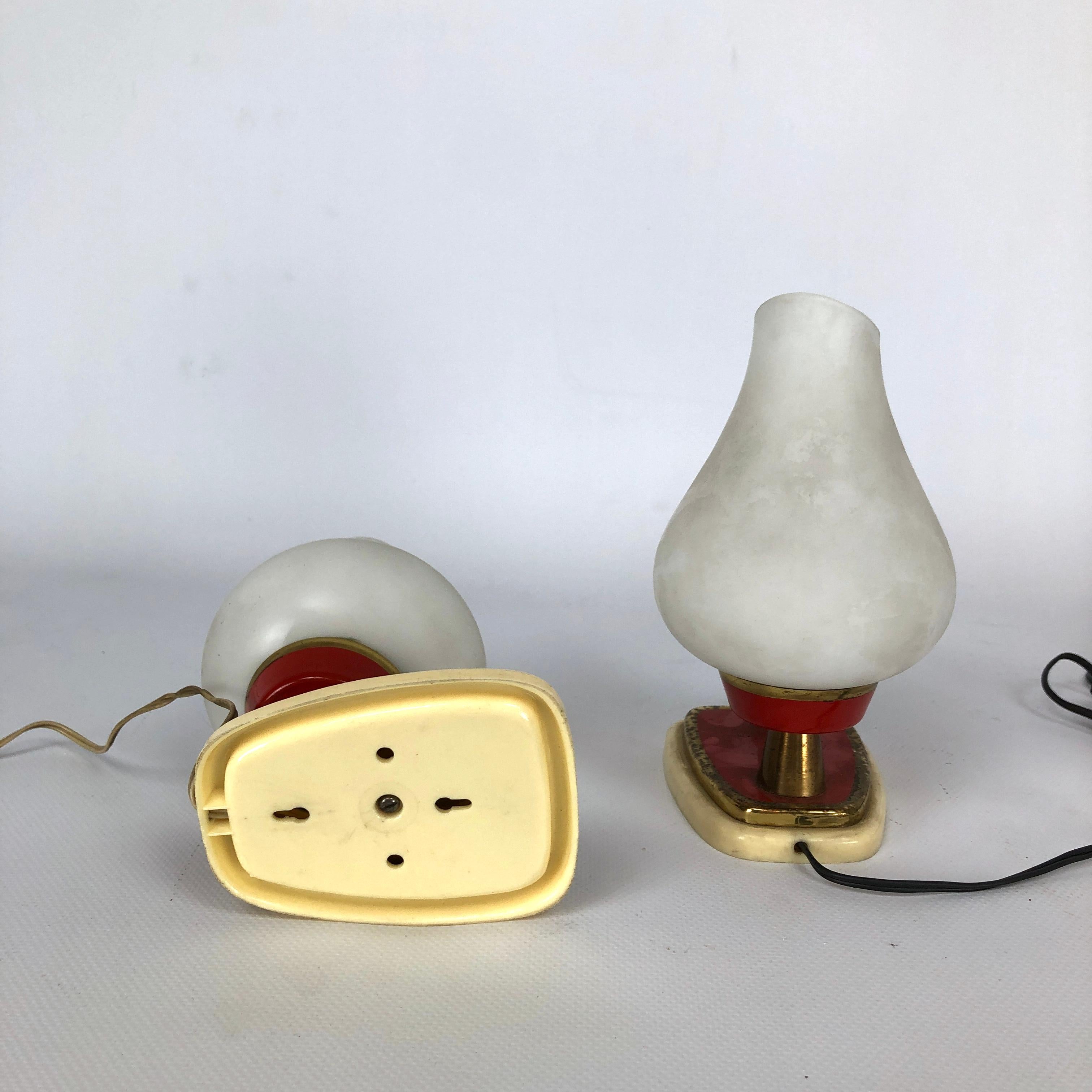 20th Century Pair of Midcentury Italian Table Lamps or Sconces For Sale