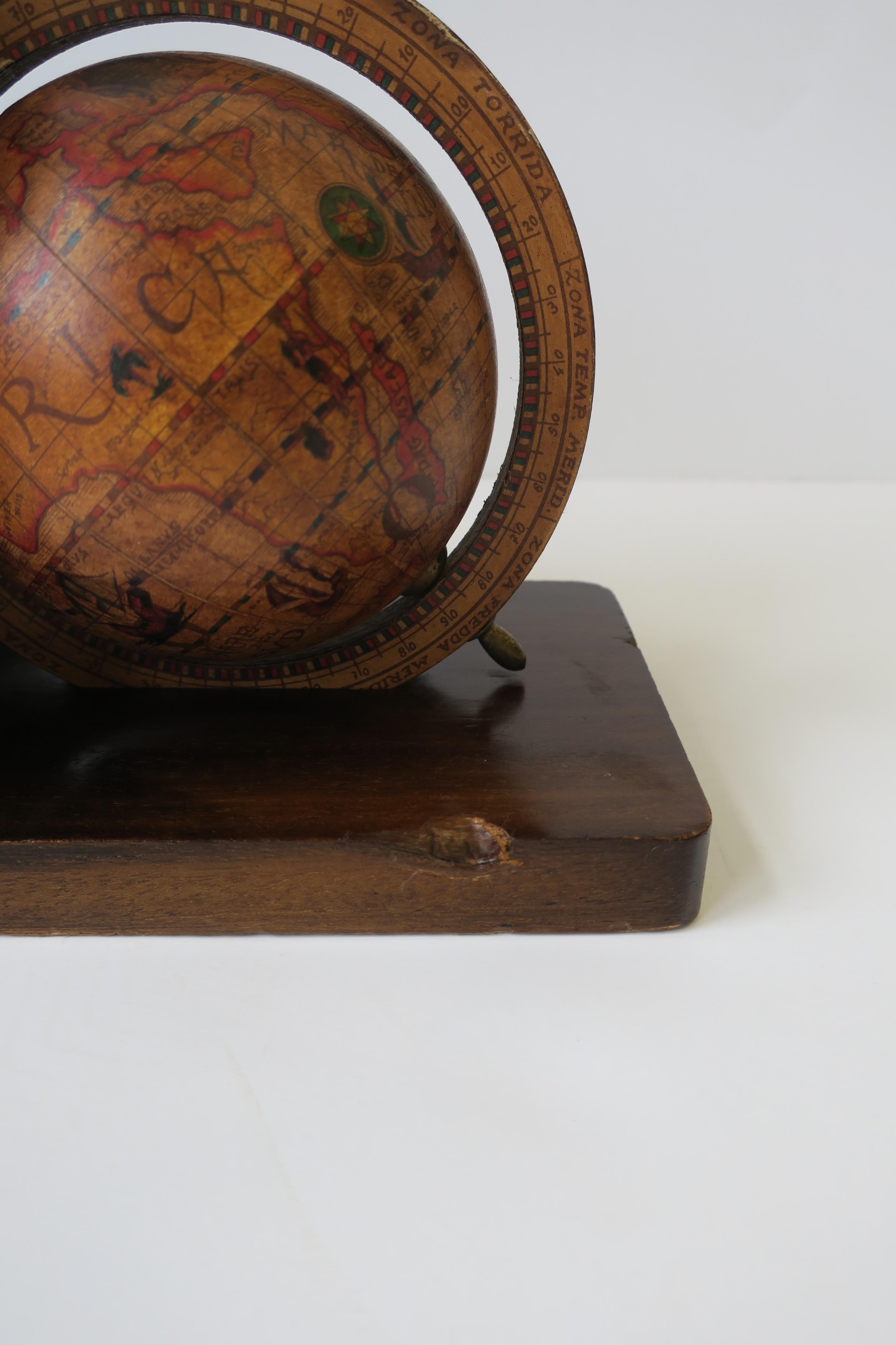 Pair of Midcentury Italian World Globe Bookends 3