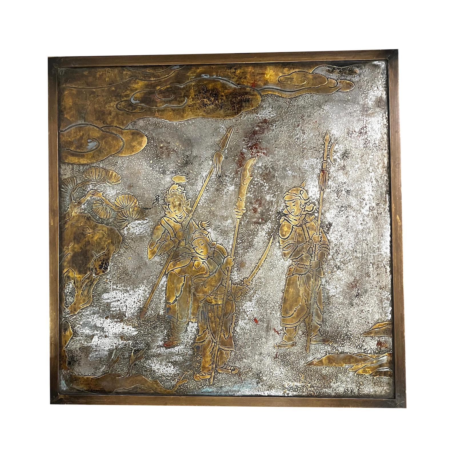 Paar Laverne Beistelltische aus der Mitte des Jahrhunderts (Bronze) im Angebot