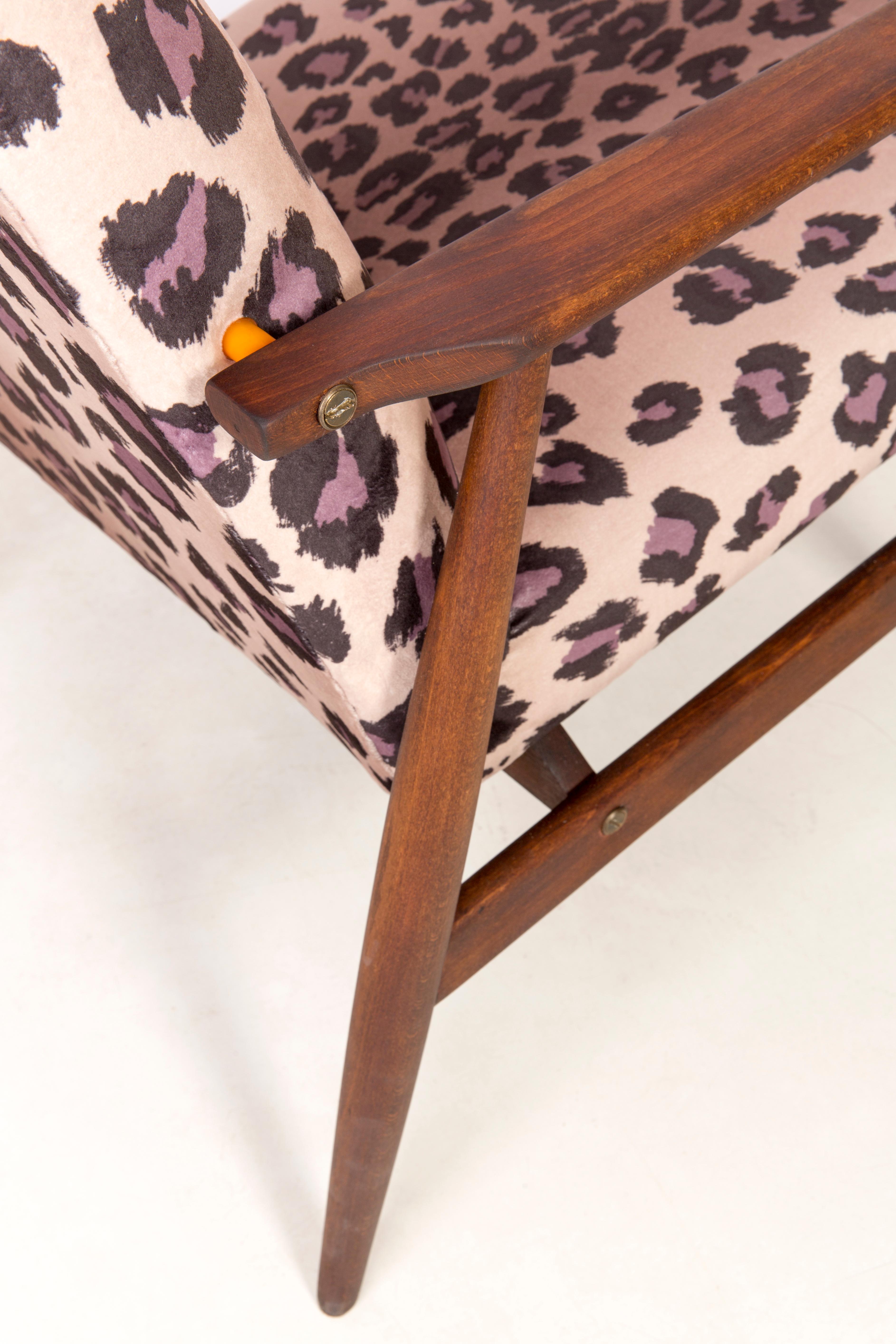 Paire de fauteuils en velours imprimé léopard du milieu du siècle dernier, H. Lis, années 1960 en vente 3