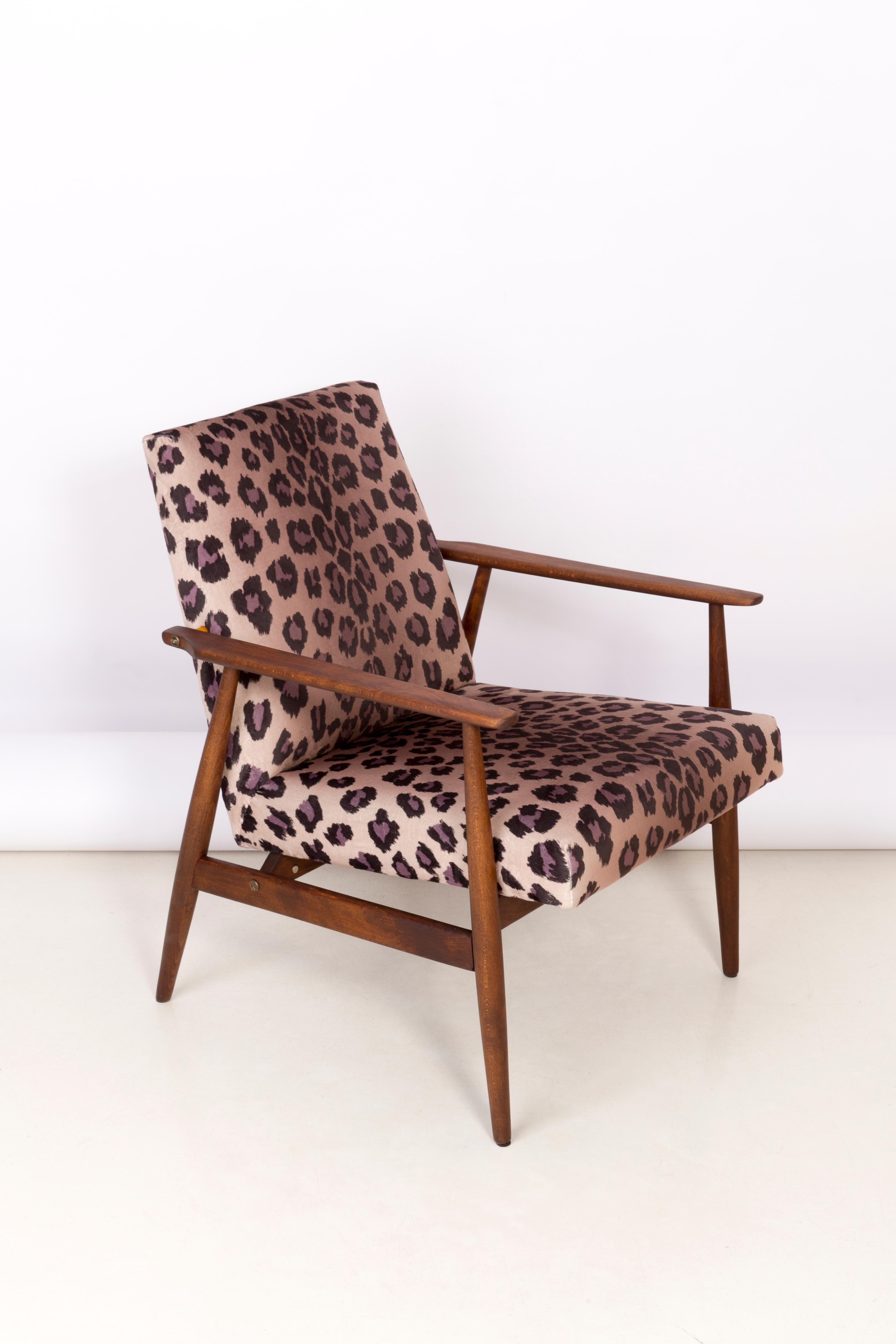 20ième siècle Paire de fauteuils en velours imprimé léopard du milieu du siècle dernier, H. Lis, années 1960 en vente