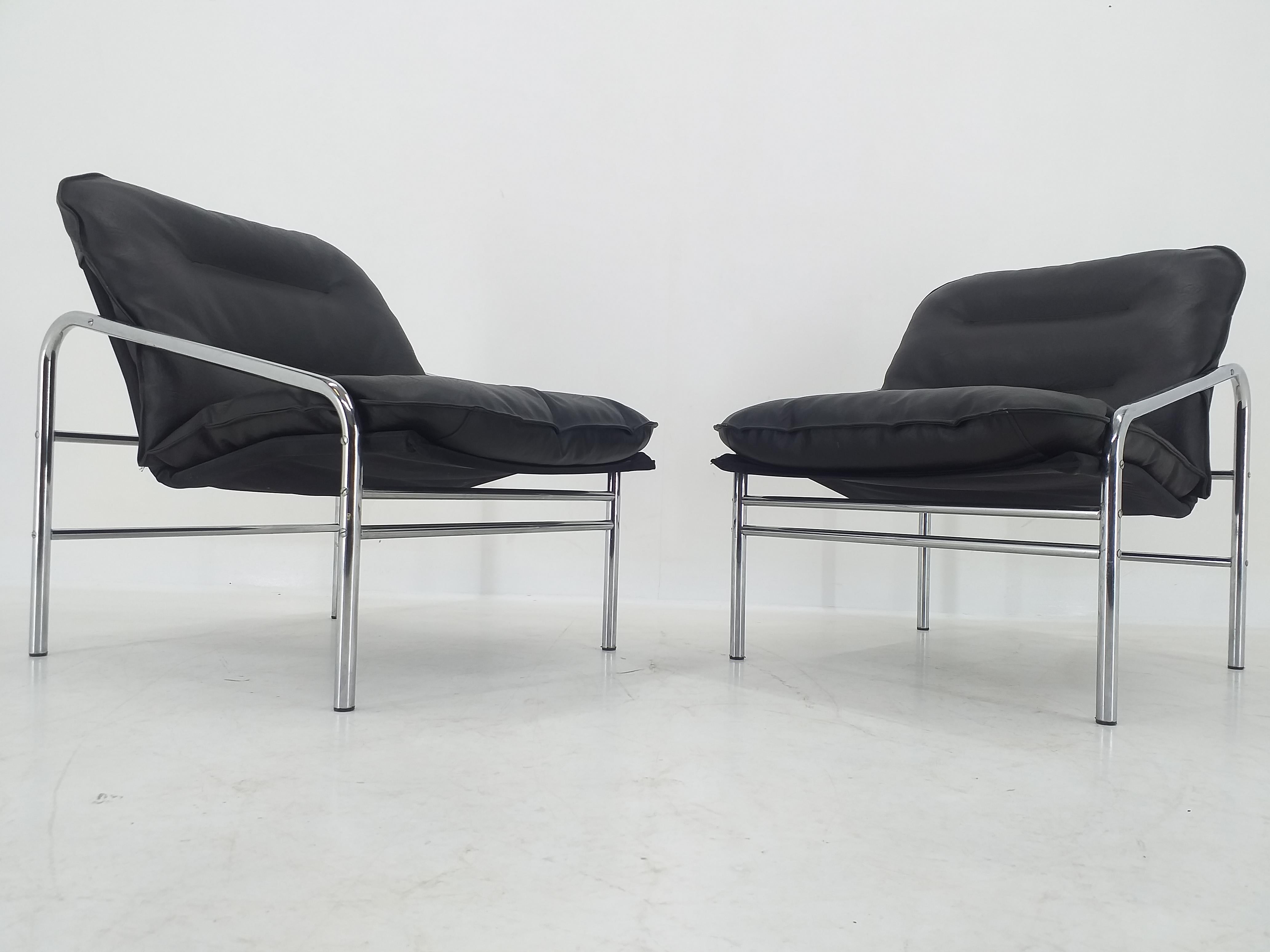 Pair of Midcentury Lounge Armchairs, Germany, 1970s  4