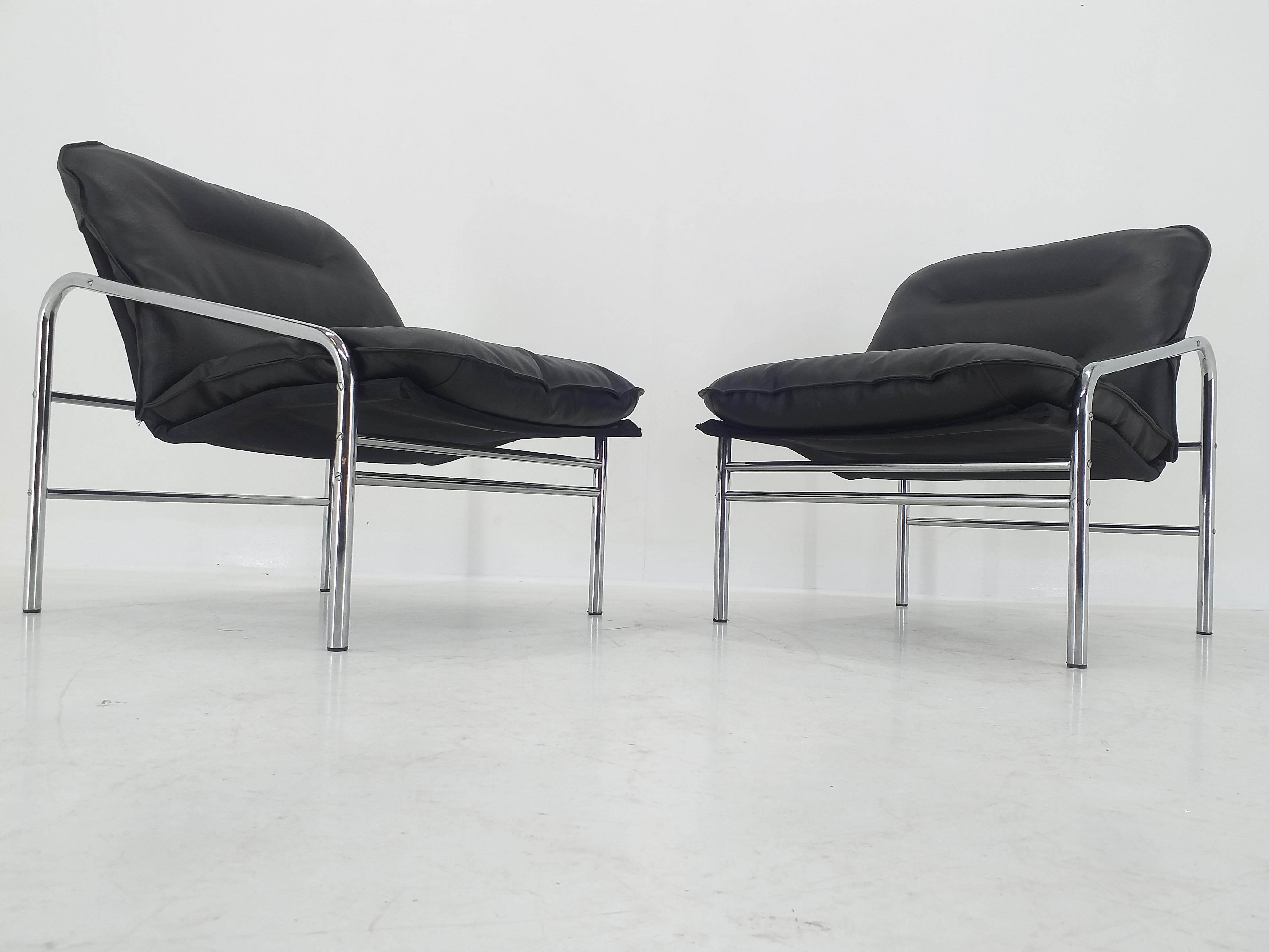 Pair of Midcentury Lounge Armchairs, Germany, 1970s  5