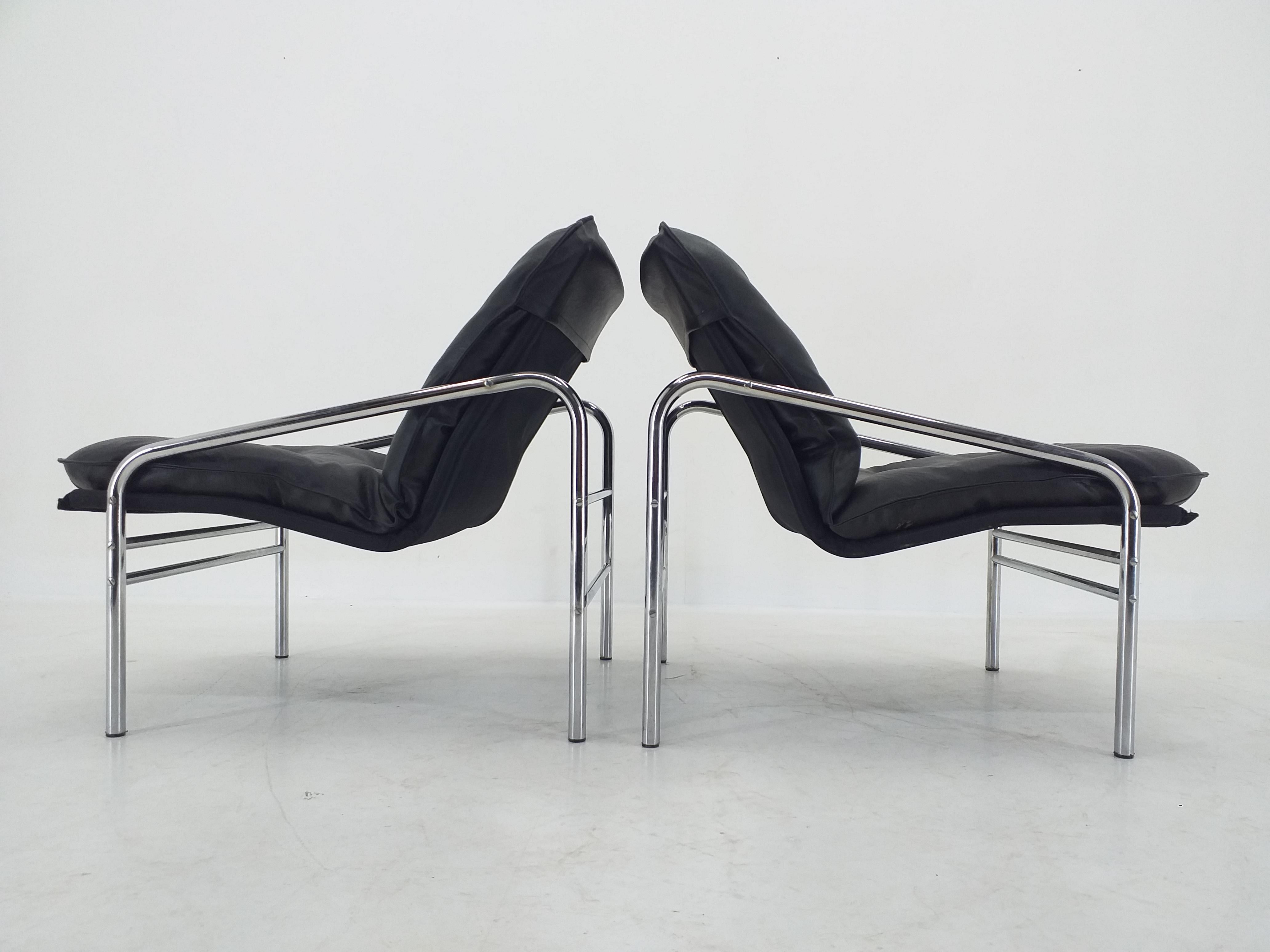 Pair of Midcentury Lounge Armchairs, Germany, 1970s  In Good Condition In Praha, CZ