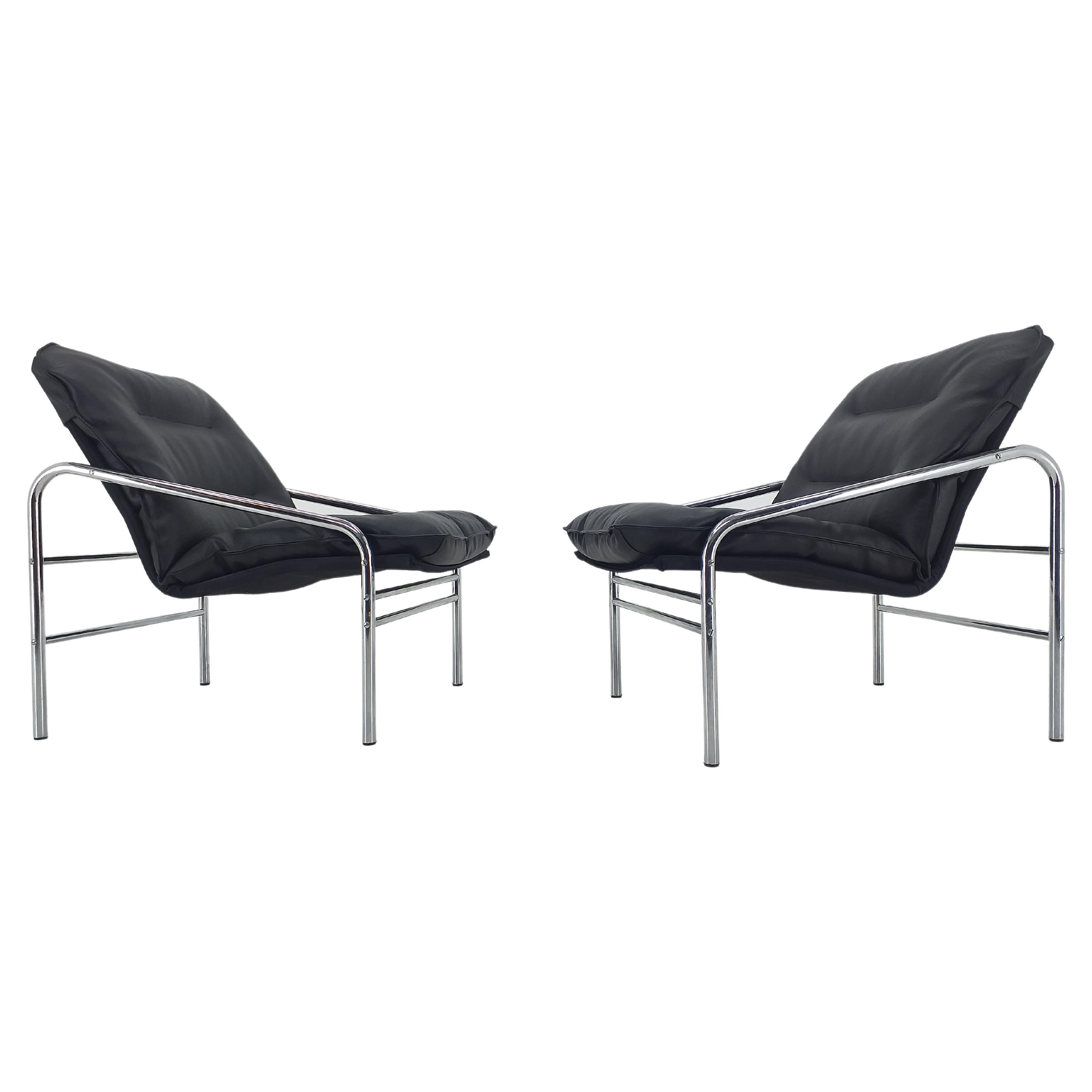 Pair of Midcentury Lounge Armchairs, Germany, 1970s 