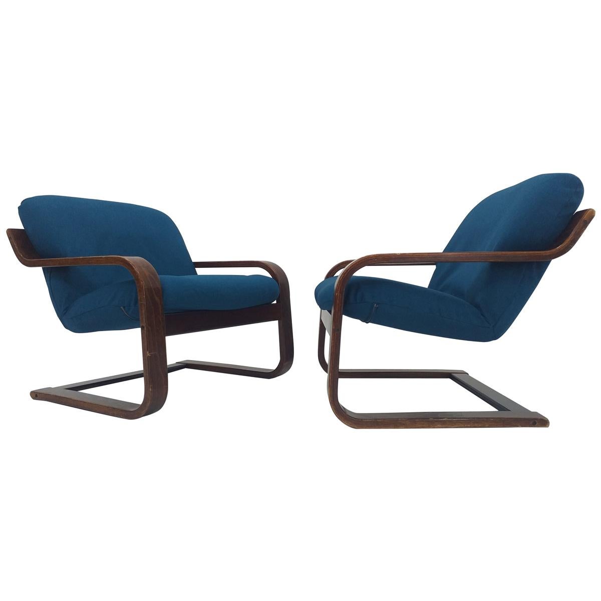 Pair of Midcentury Lounge Armchairs Westnofa, Norway, 1970s