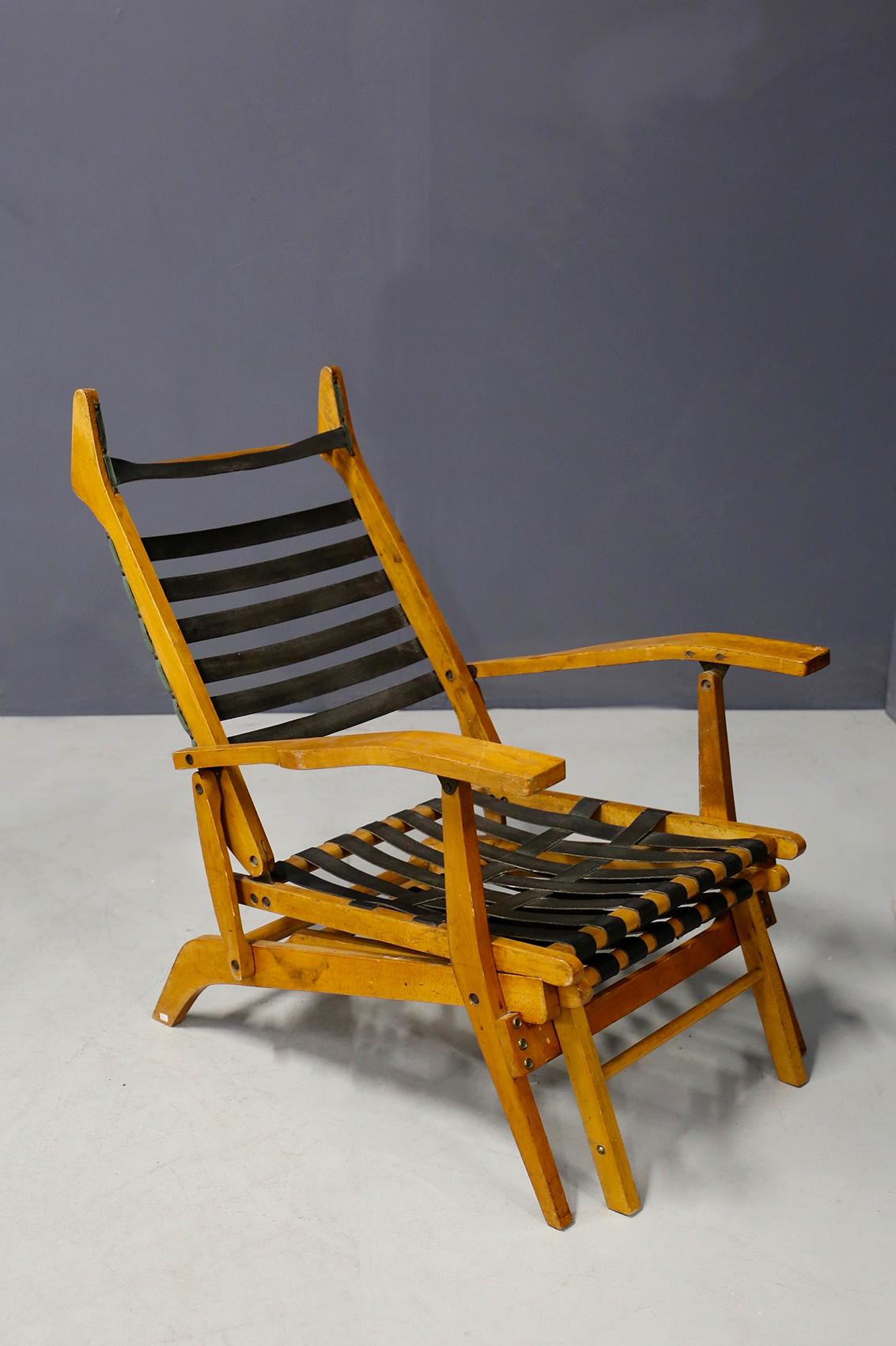 Pair of Midcentury Lounge Chairs Attributed to Studio BBPR from 1950s 8