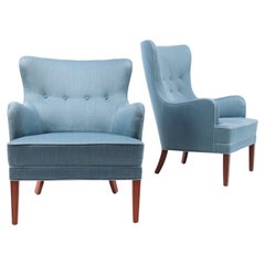 Pair of Midcentury Lounge Chairs by Frits Henningsen, 1950s