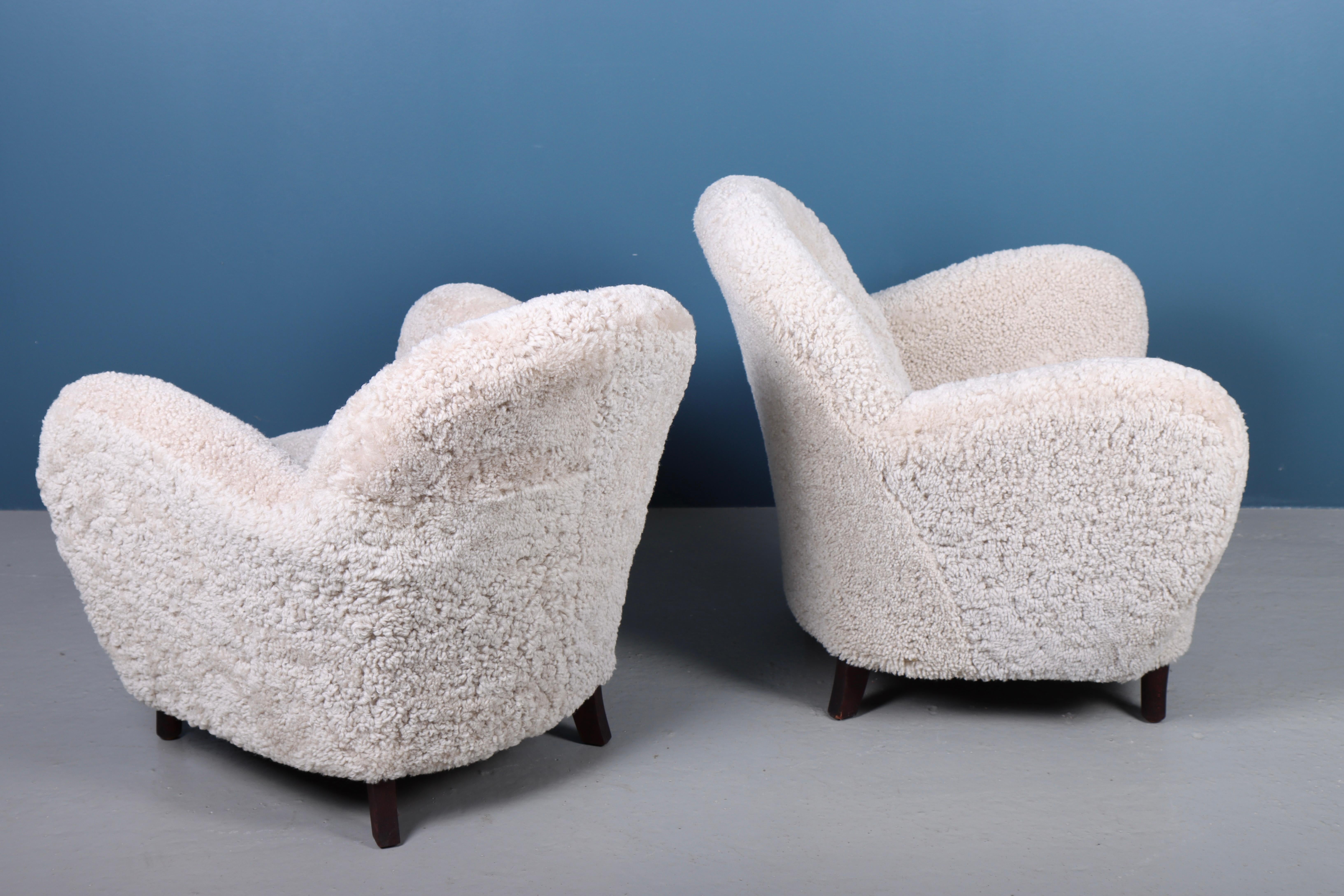 Pair of Midcentury Lounge Chairs by Georg Kofoed, 1940s 3