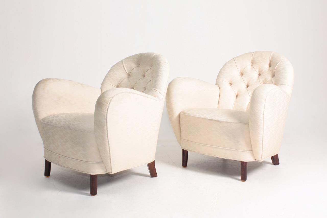 Mid-Century Modern Pair of Midcentury Lounge Chairs by Georg Kofoed, 1940s