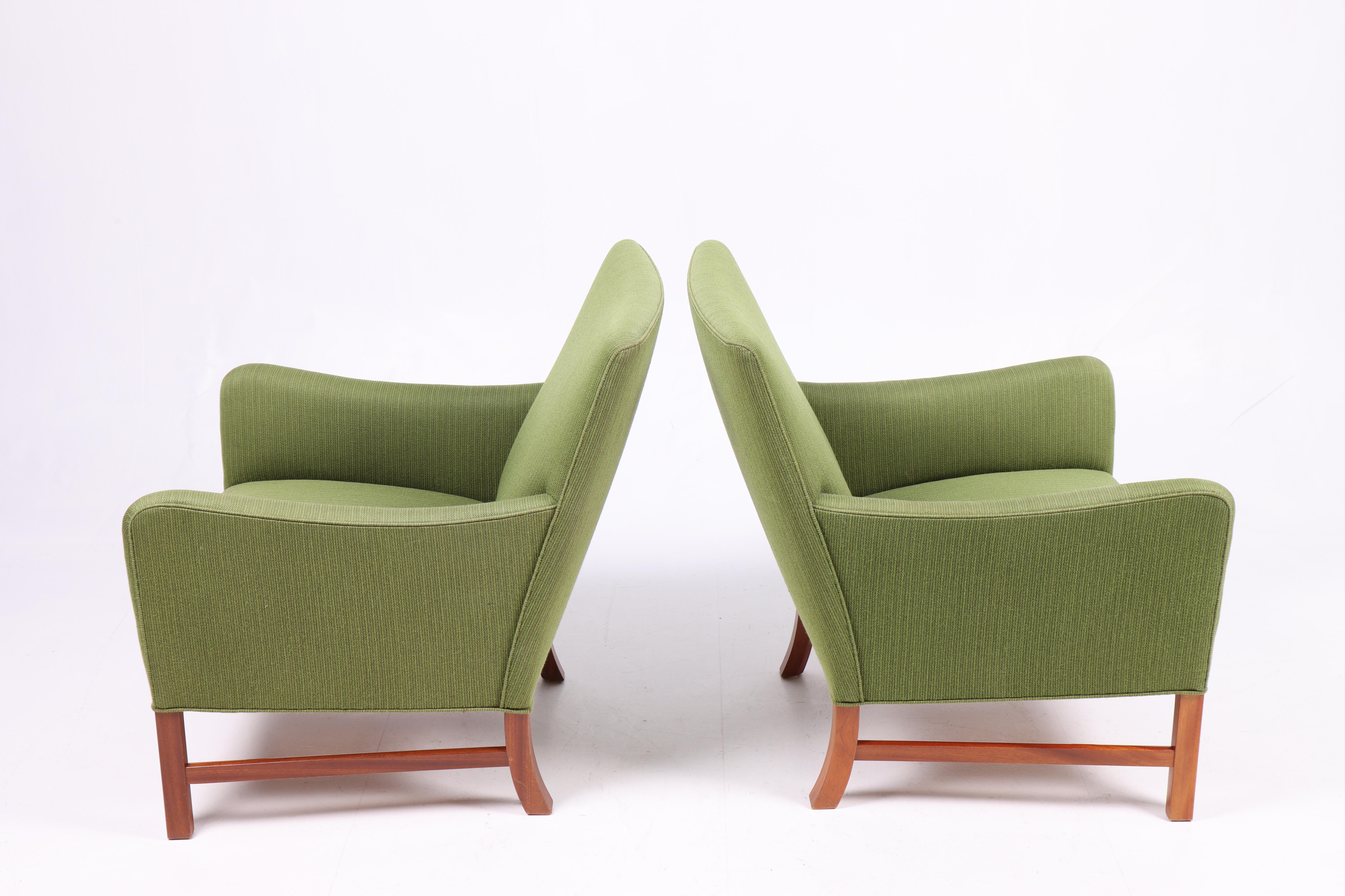 Pair of Midcentury Lounge Chairs by Ole Wanscher, 1960s In Good Condition In Lejre, DK