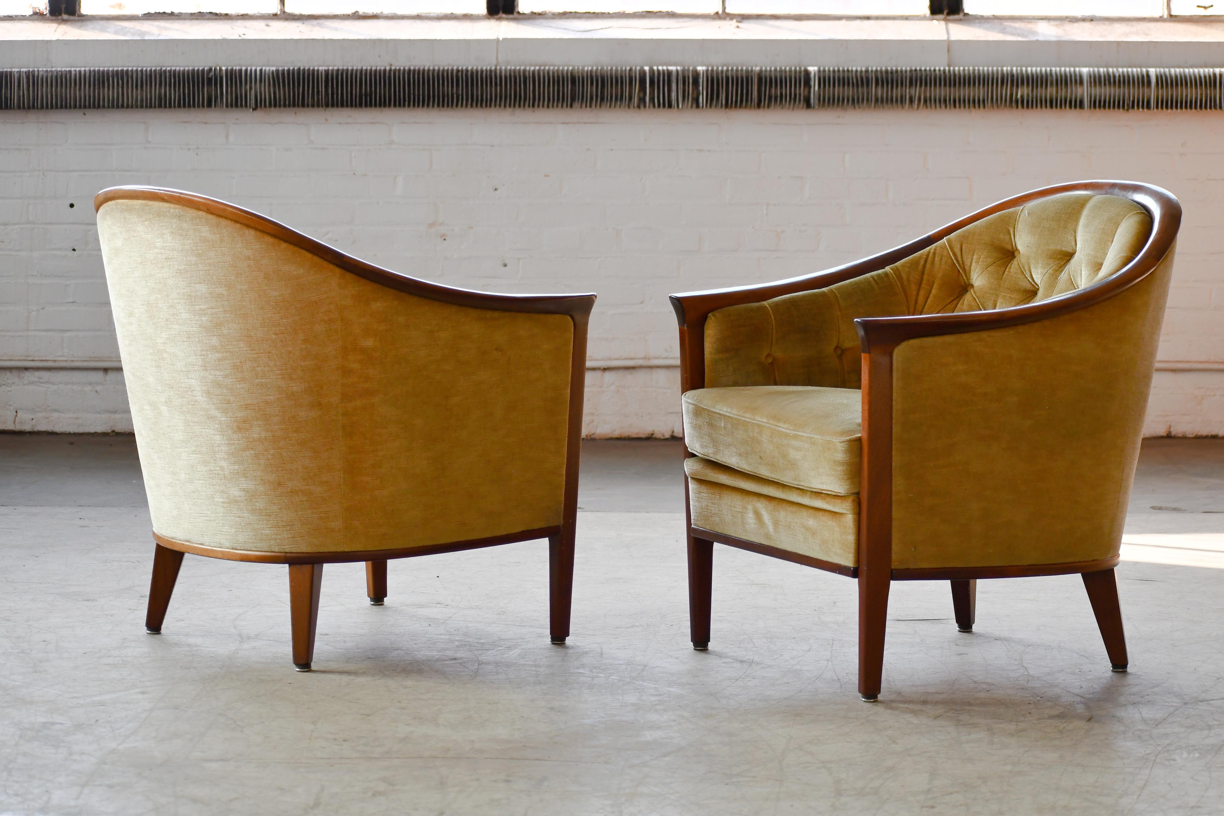 Mid-Century Modern Pair of Midcentury Lounge Chairs Model 