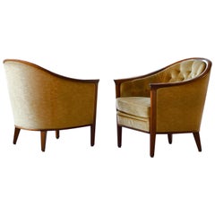 Pair of Midcentury Lounge Chairs Model "Aristokrat" by Bertil Fridhagen