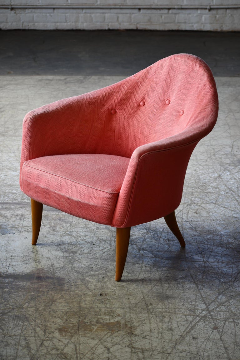 Pair of Midcentury Lounge Chairs Model "Lilla Adam" by Kerstin HorlinHolmquist For Sale at 1stDibs