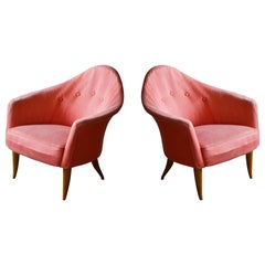 Pair of Midcentury Lounge Chairs Model "Lilla Adam" by Kerstin Horlin-Holmquist