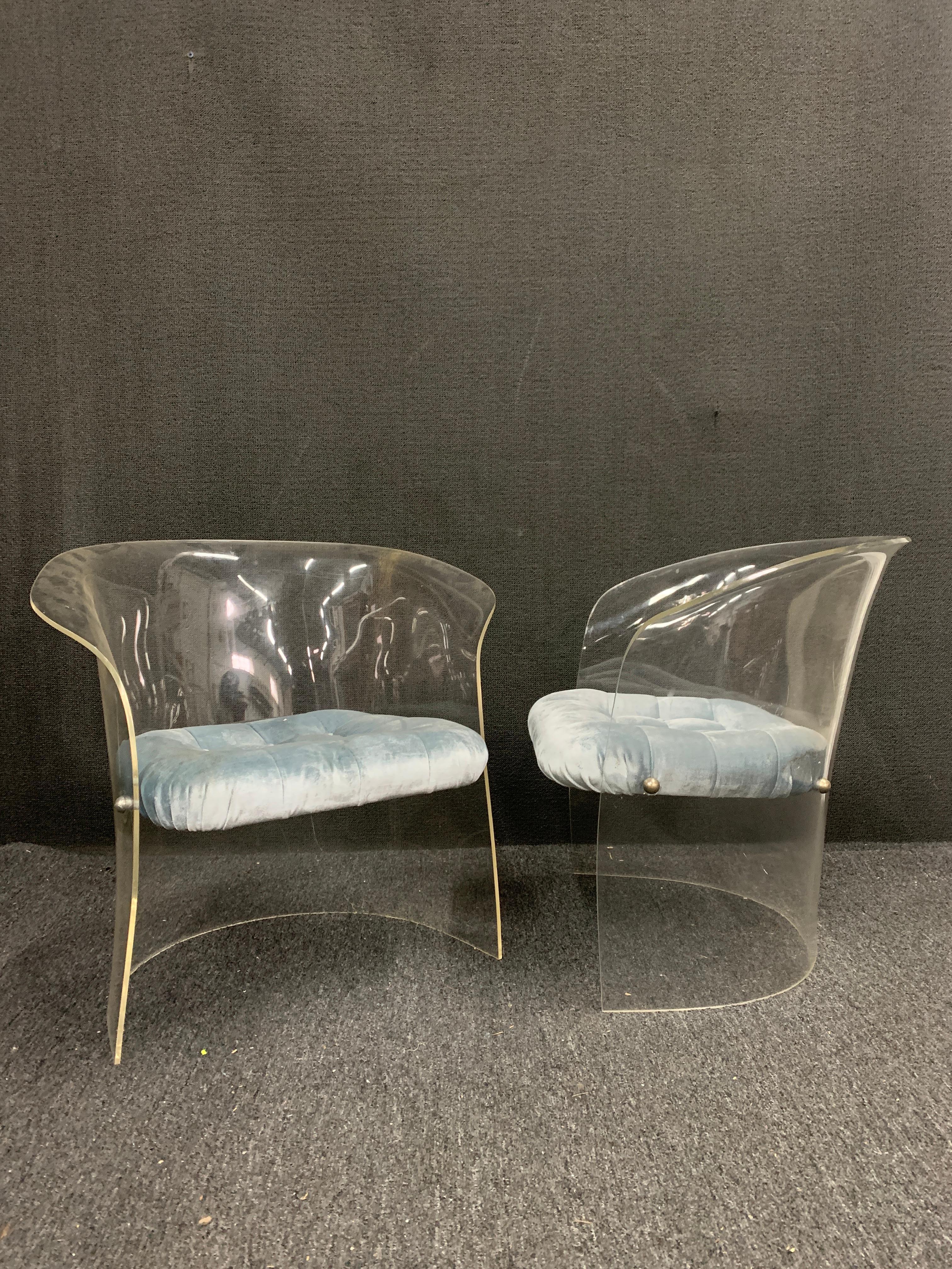 Pair of Midcentury Lucite Armchairs For Sale 5