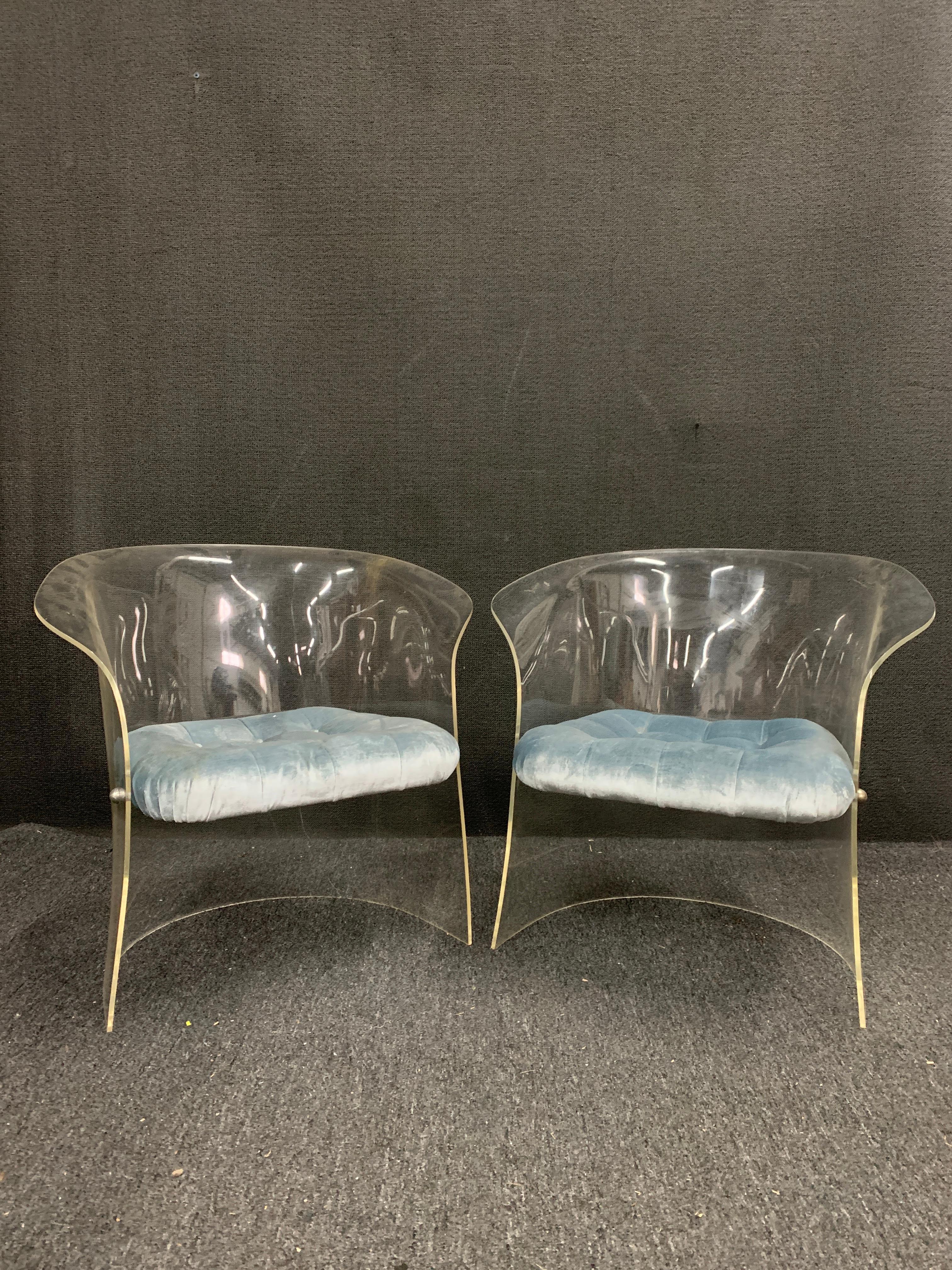 Paar Lucite-Sessel aus der Mitte des Jahrhunderts im Angebot 7