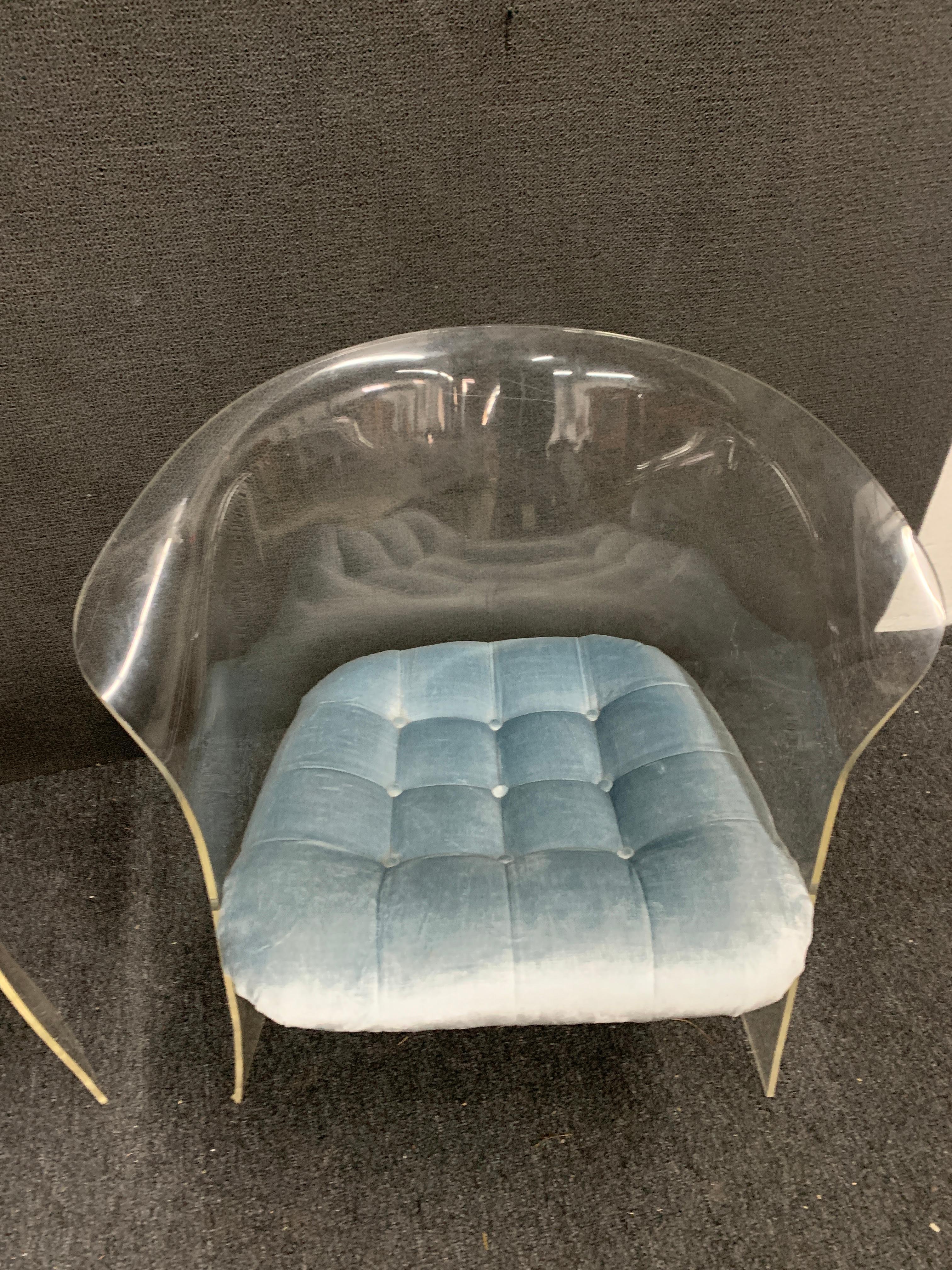 Mid-Century Modern Pair of Midcentury Lucite Armchairs For Sale