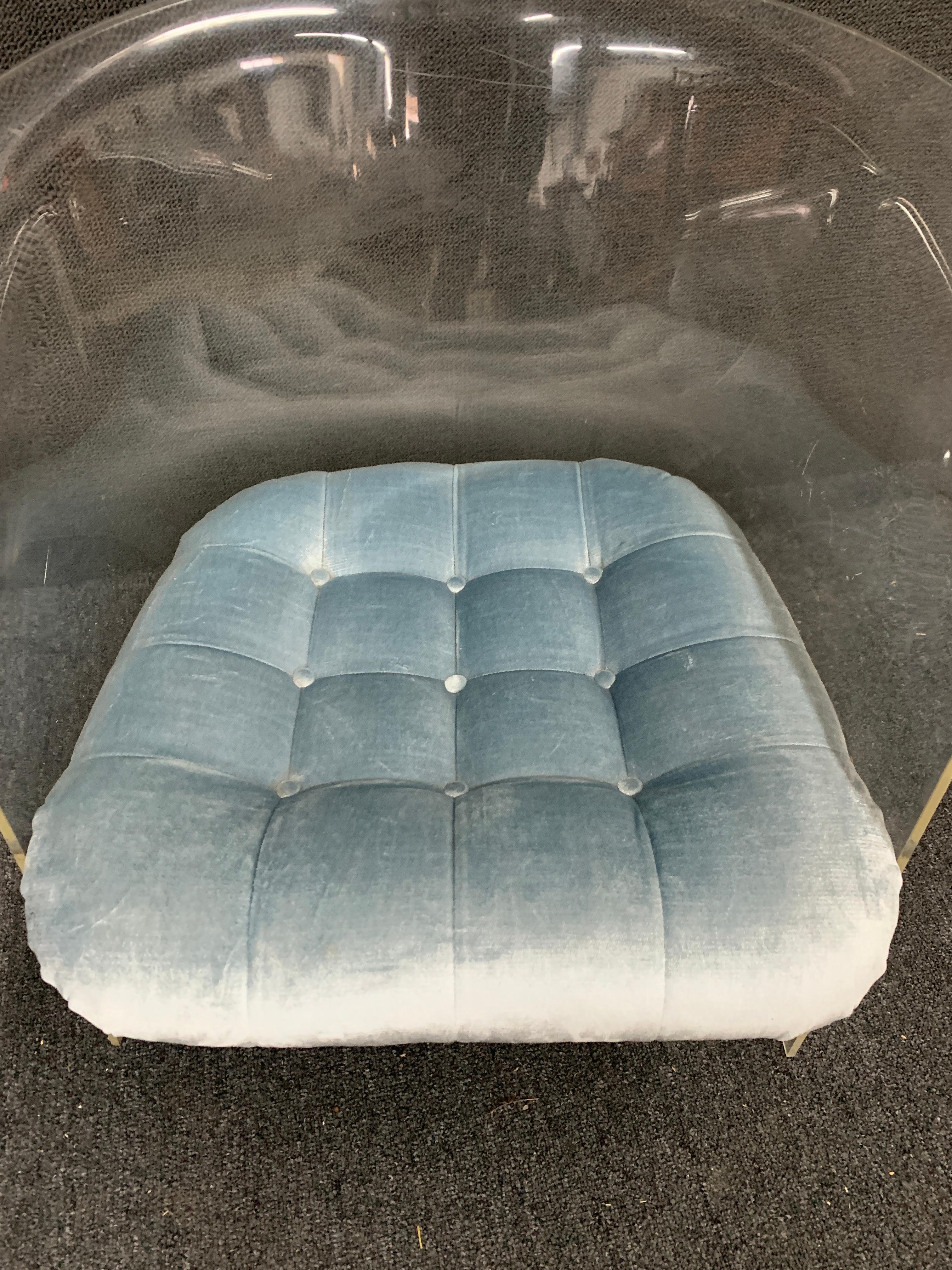 Pair of Midcentury Lucite Armchairs In Good Condition For Sale In Brooklyn, NY