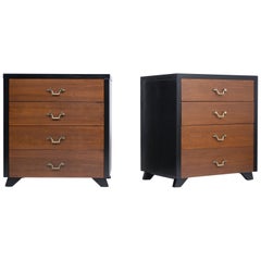 Pair of Mid-Century Mahogany Chest of Drawers