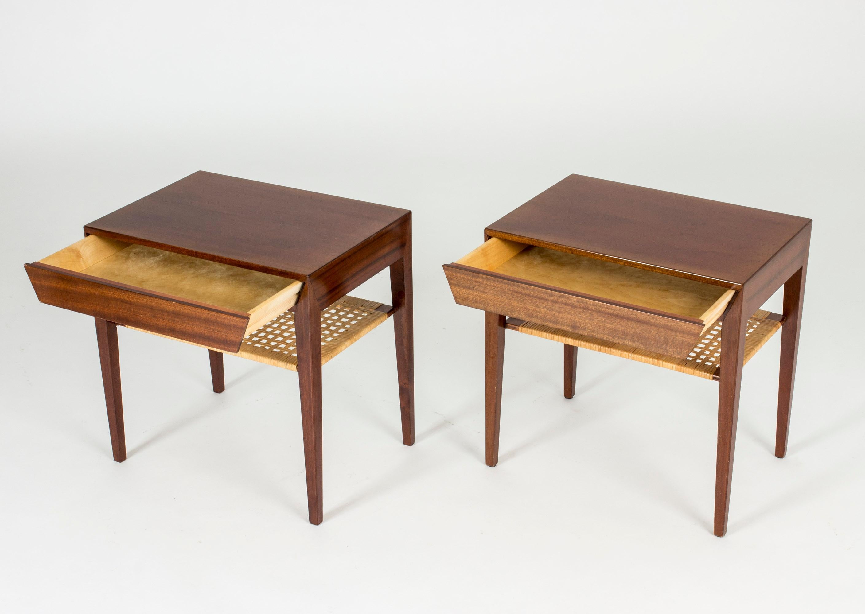 Pair of Midcentury Mahogany Side Tables by Severin Hansen In Good Condition In Stockholm, SE