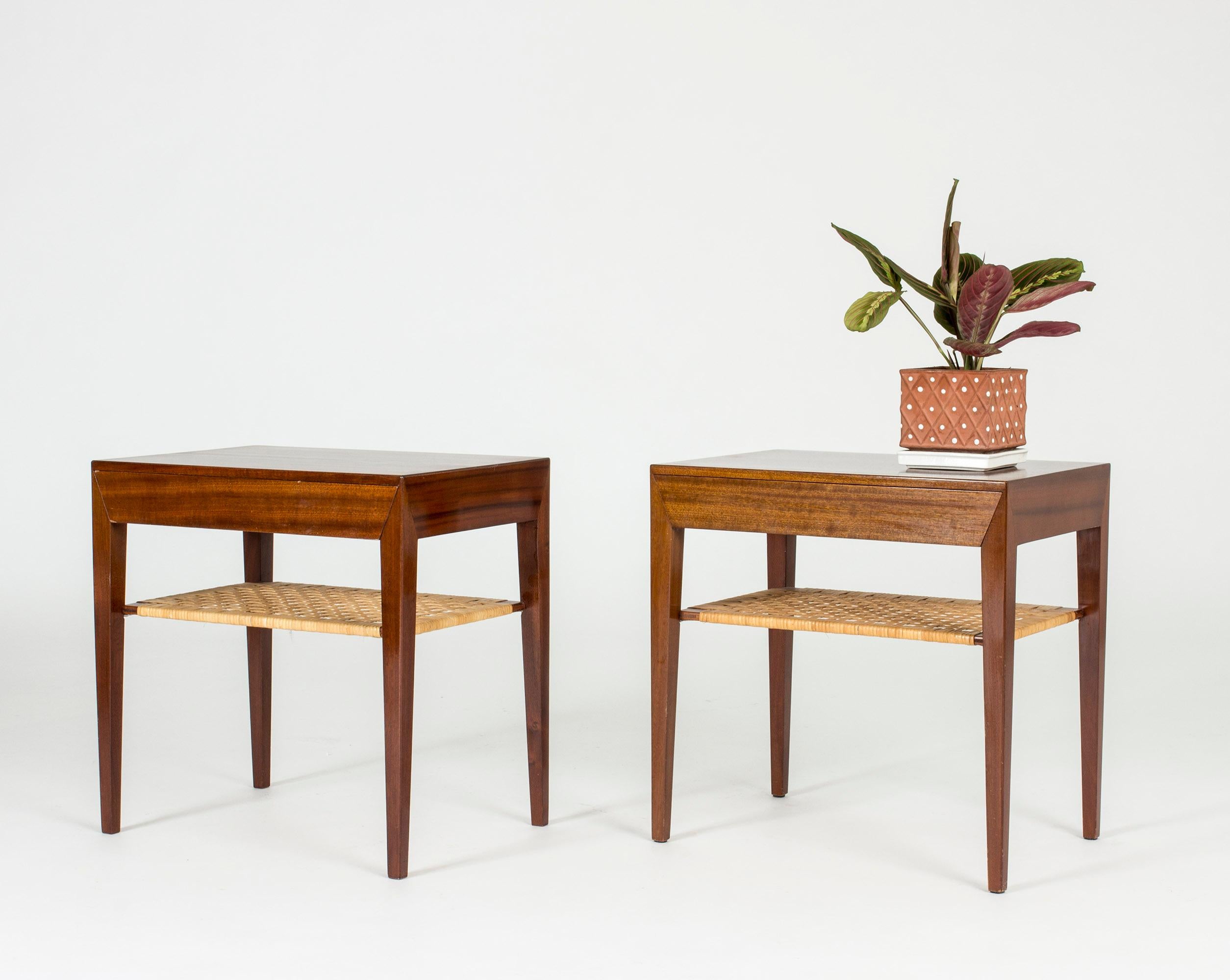 Pair of Midcentury Mahogany Side Tables by Severin Hansen 1