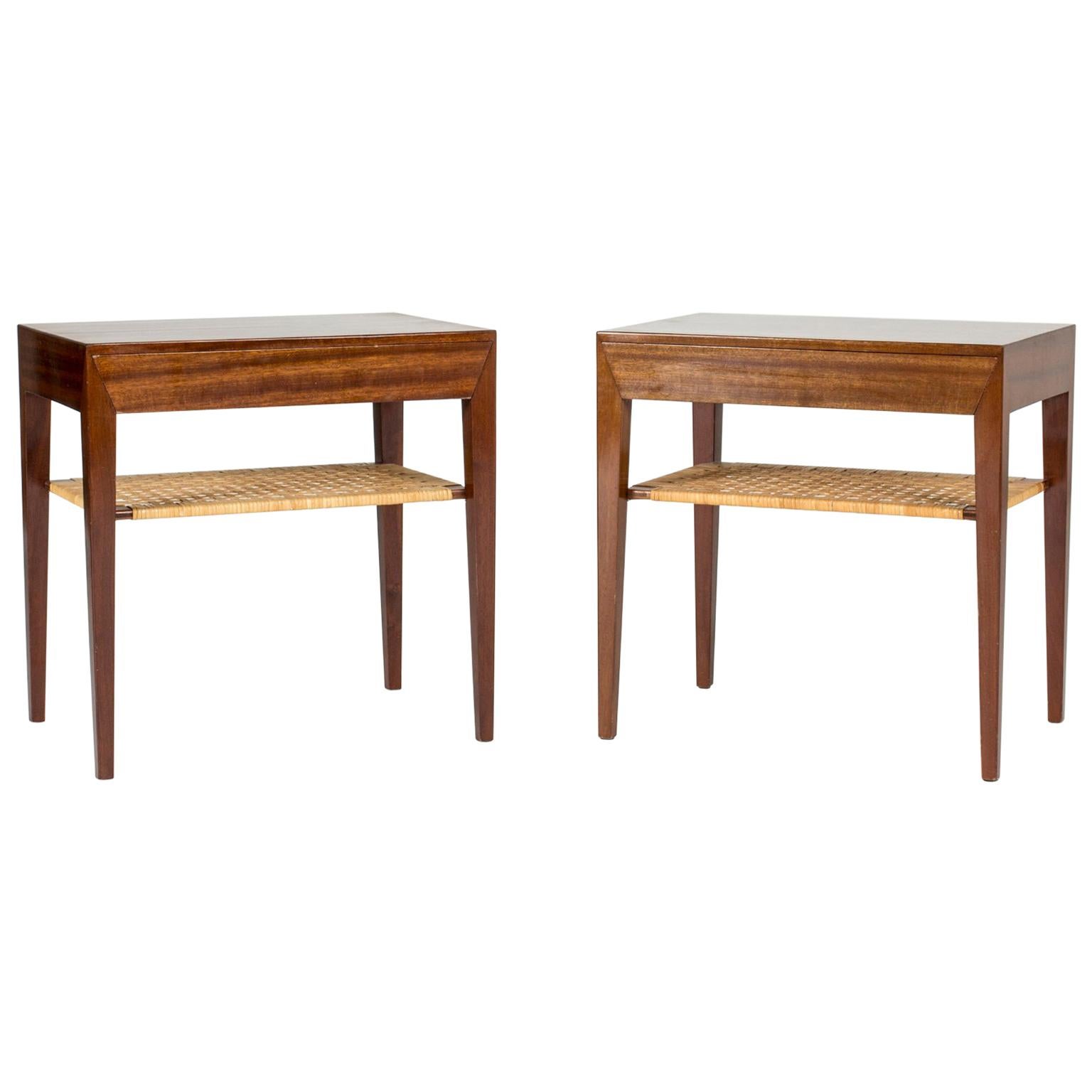 Pair of Midcentury Mahogany Side Tables by Severin Hansen