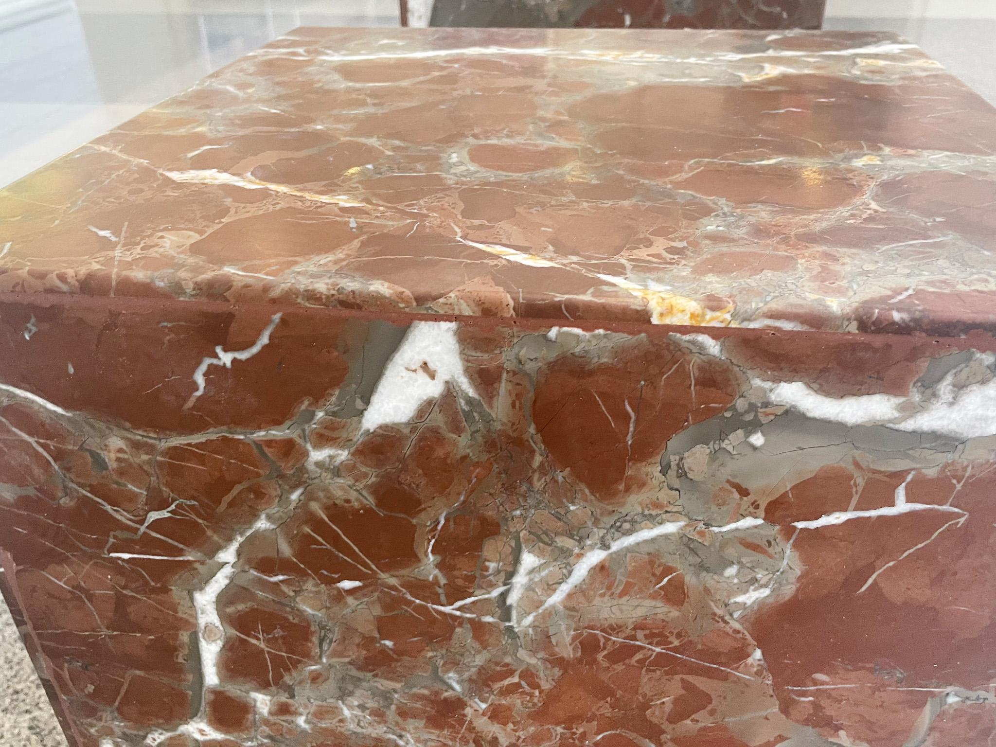 Pair of Midcentury Marble Pedestal Side Tables For Sale 10