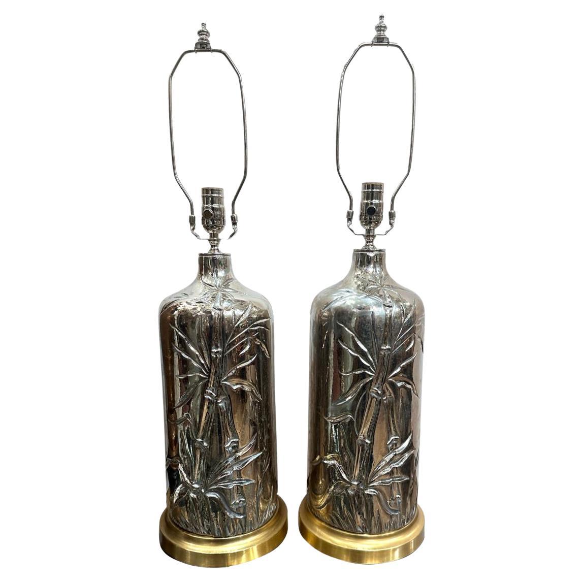 Paire de lampes françaises du milieu du siècle