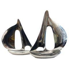 Pair of Midcentury Metal Boats